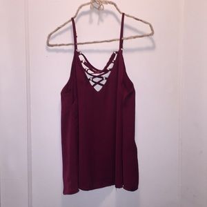 Fashionable red tank top